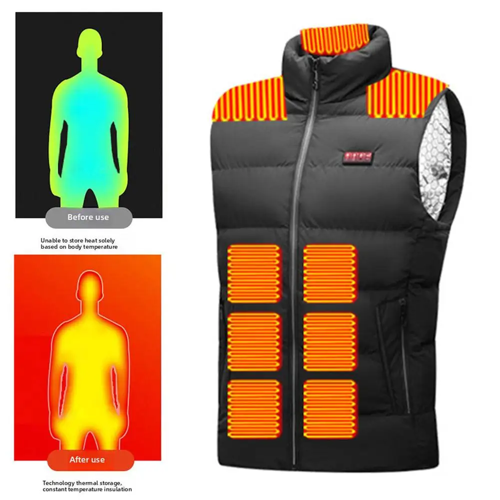 9 Heated Vest Zones Electric Heated Jackets Men Women Sportswear Heated Coat Graphene Heat Coat USB Heating Jacket For Camping