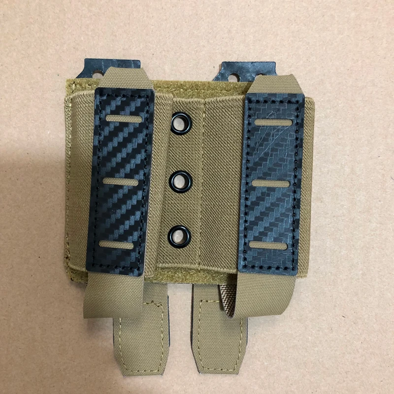 Tactical 9mm MOLLE Magazine Pouch Magazine Carrier Carbon Fiber Bag Magazine Holder Accessories Outdoor Hunting Equipment