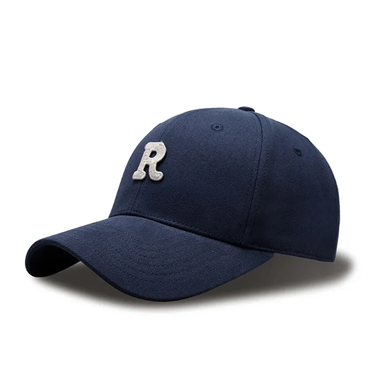 R Letter Baseball Cap Men Women Cotton Large Size Hat for Big Head 65-70cm 60-65cm 56-60CM