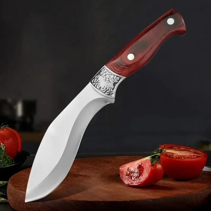 Chef Knife Cleaver Meat Cut Fish Fruit Chopping Vegetables Slicing Kitchen Knife with Cover Butcher Boning Knife Stainless Steel - view 6