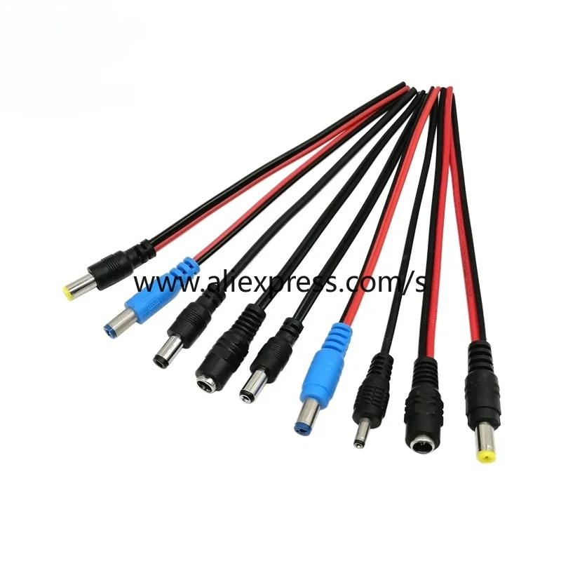 DC Power Cord Monitoring Power Plug Direct Current Line Hermaphrodite Connector Power Cord Male Connector Female Connector 2.1mm