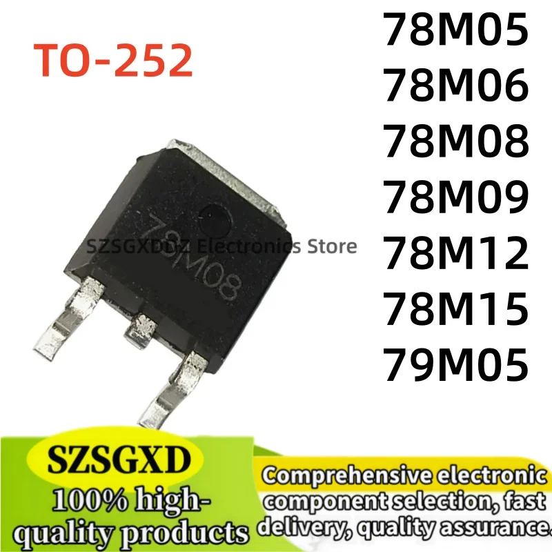 10-20Uds 78M12 78M15 7806 7808 7812 78M05 7805 L78M05CDT 78M06 78M08 78M09 TO-252 Three-terminal voltage regulator Triode new