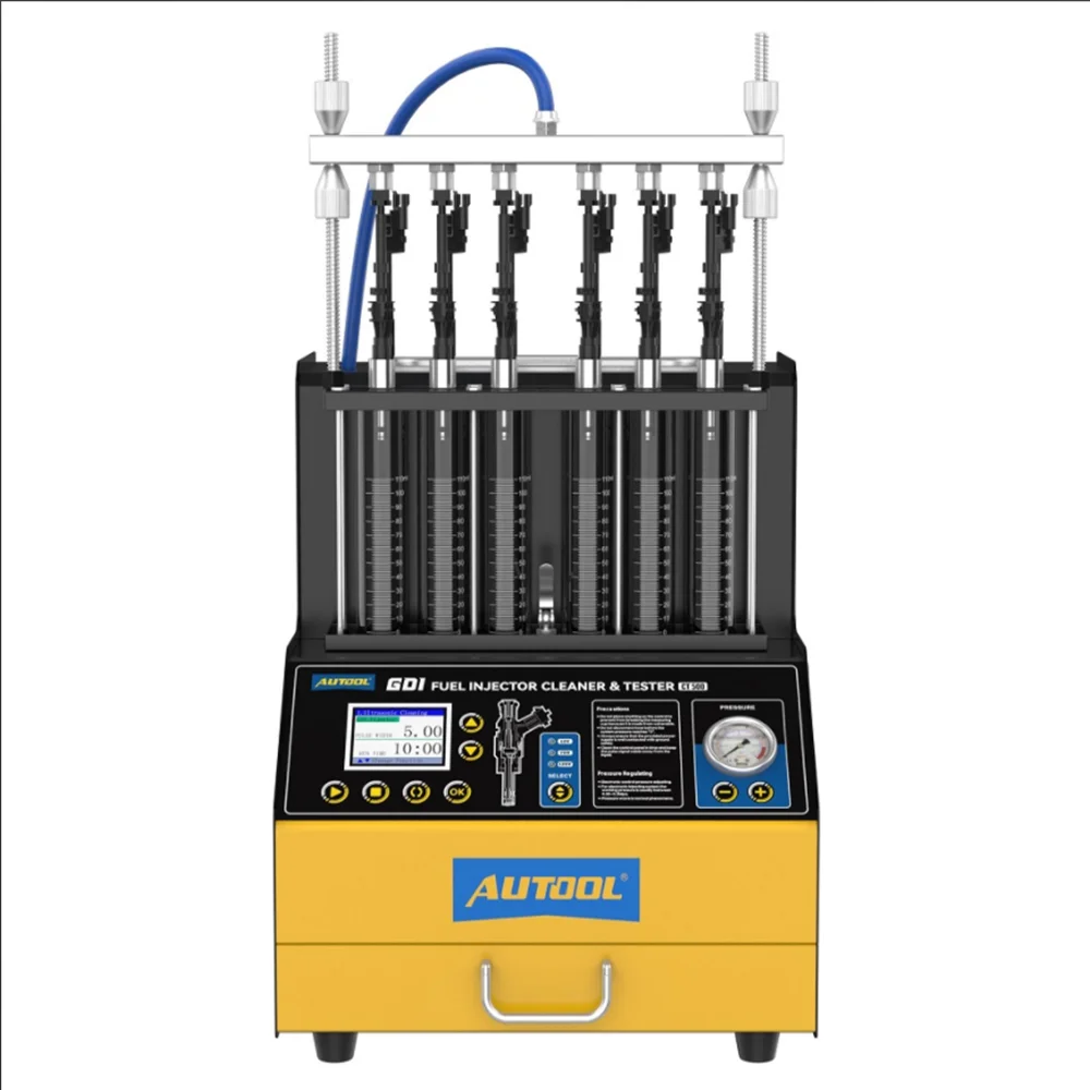 New For AUTOOL CT500 Injector Cleaner Tester GDI EFI FEI 6-Cylinder Automotive Motorcycle Cleaning Tool New Model