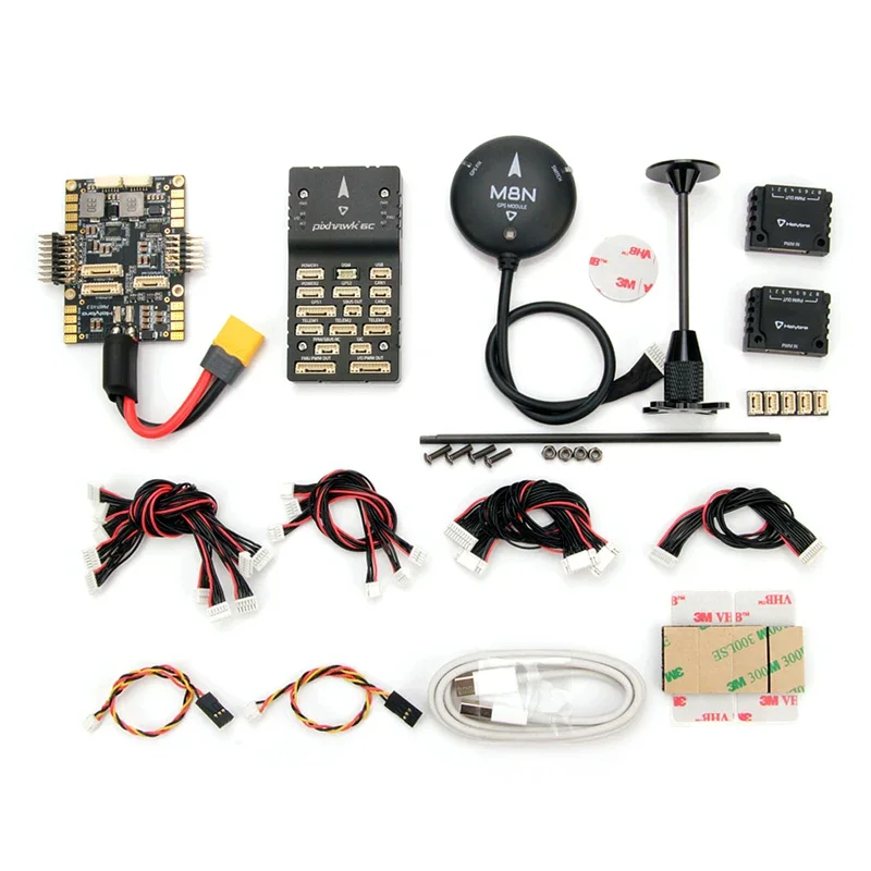 New Holybro Pixhawk 6C Autopilot H743 Flight Controller (Aluminum Case) PM02 / PM07 Power Module M8N GPS for RC Multirotor Dr on