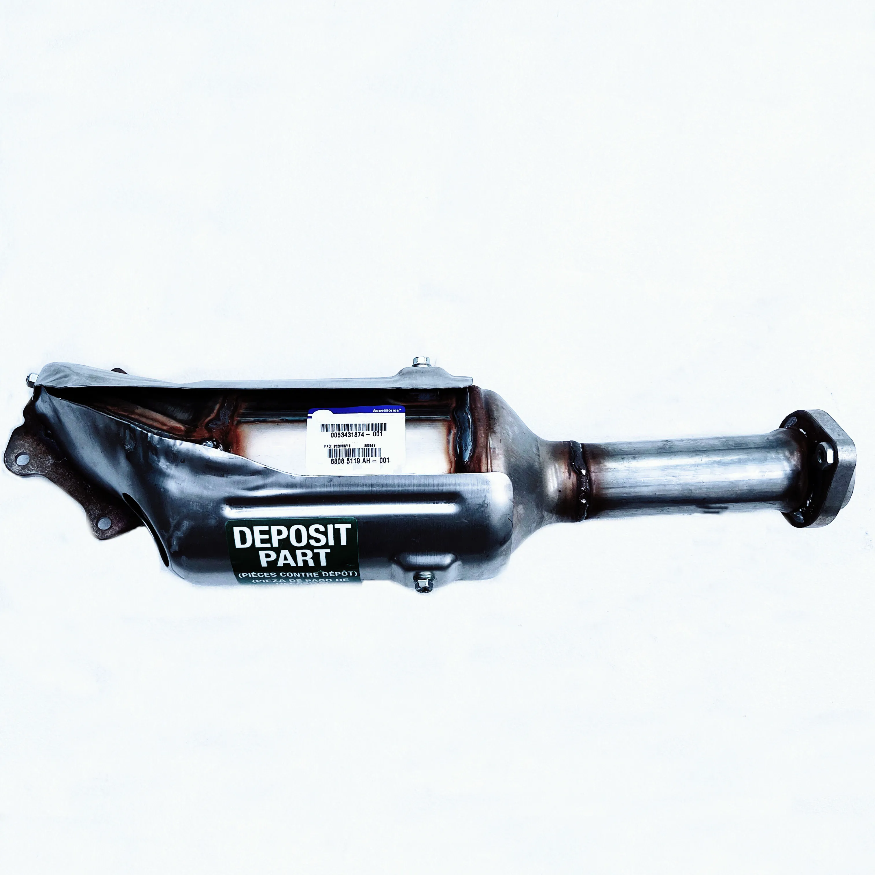 

Exhaust Gas Converter (Exhaust Pipe) 68085119AH, 68085148AH, Suitable for: 3.6L, Jeep Wrangler JK, 2012-2019