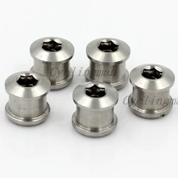 Bike Bicycle Cycling Titanium Crankset Chainring Bolts Nuts M8 Road Bike MTB 6.5mm 5pairs/Lot