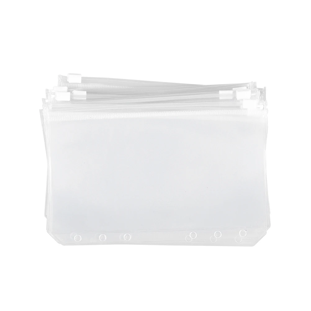 

10pcs PVC File Bag Transparent Document Folder Waterproof Office Organizer for Stationery Storage Lightweight PVC Document Bag