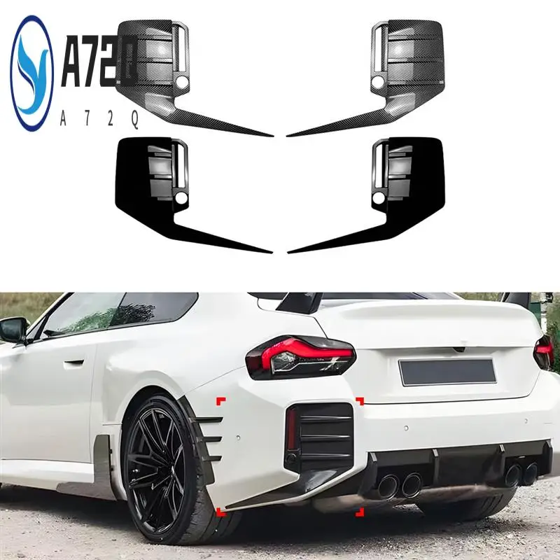 

A72Q-Car Rear Bumper Air Vent Side Wind Blade Spoiler Indicator Light Trim For BMW 2 Series M2 G87 MP 2023+