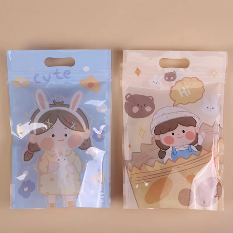 TETP Cartoon Girl Snack Bags Children's Day Baby Shower Gift Decoration Handmade Nougat Snowflake Crisp Cookies Packaging