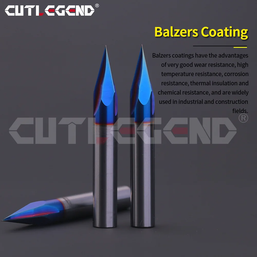 HRC65 Chamfer Milling Cutter Carbide 3-12mm diameter 30 Degree Chamfering Mill Deburring Edges V Grove Router Nano Blue Coating