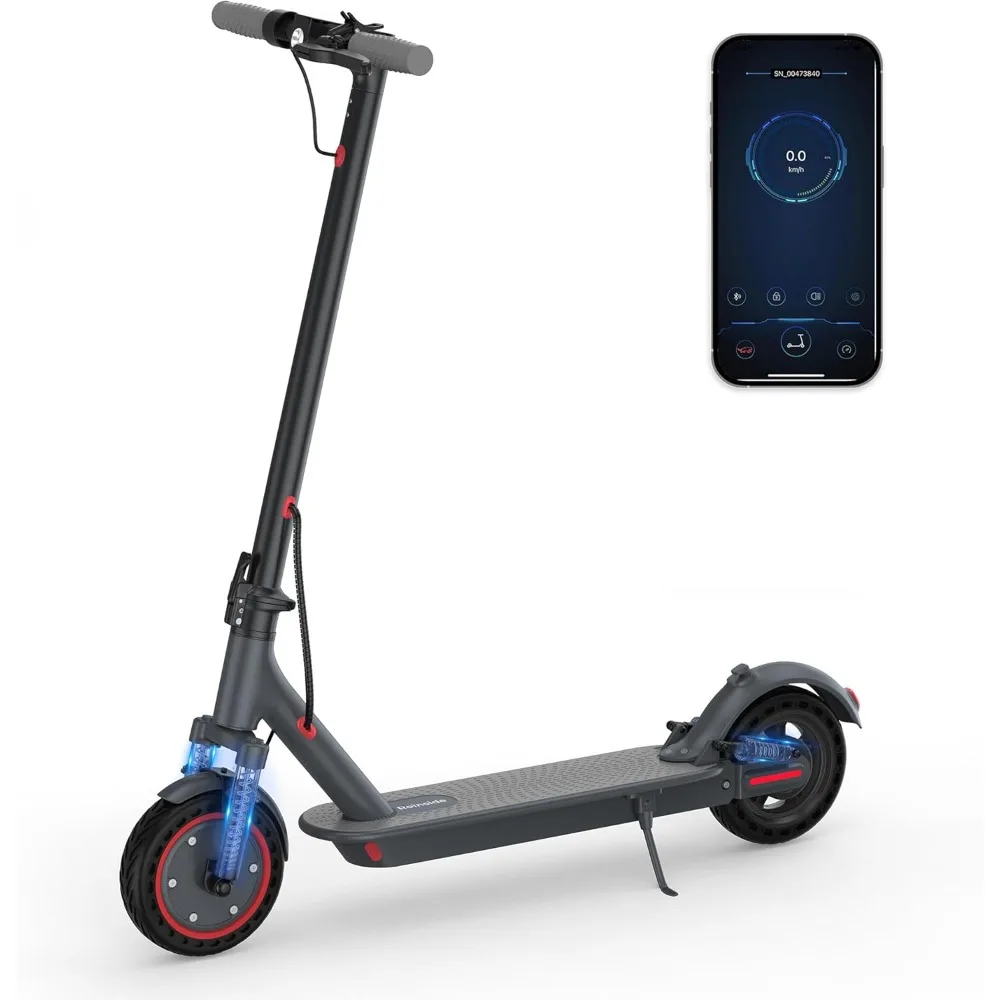 

Electric Scooter - 8.5" Solid Tires, Quadruple Shock Absorption, Up to 19 Miles Long-Range, 19 Mph Top Speed