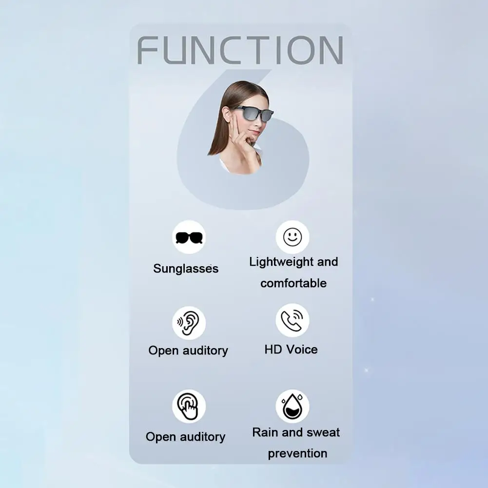 Smart Glasses Bluetooth Audio Sunglasses For Handfree Music Calling Outdoor Running And Cycling Smart Bluetooth Headset Glasses