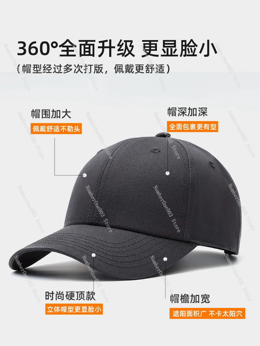 High-end Embroidered Baseball Caps for Larger Heads - Custom Sun Hats for Restaurants, Bubble Tea Shops, and Work Uniforms