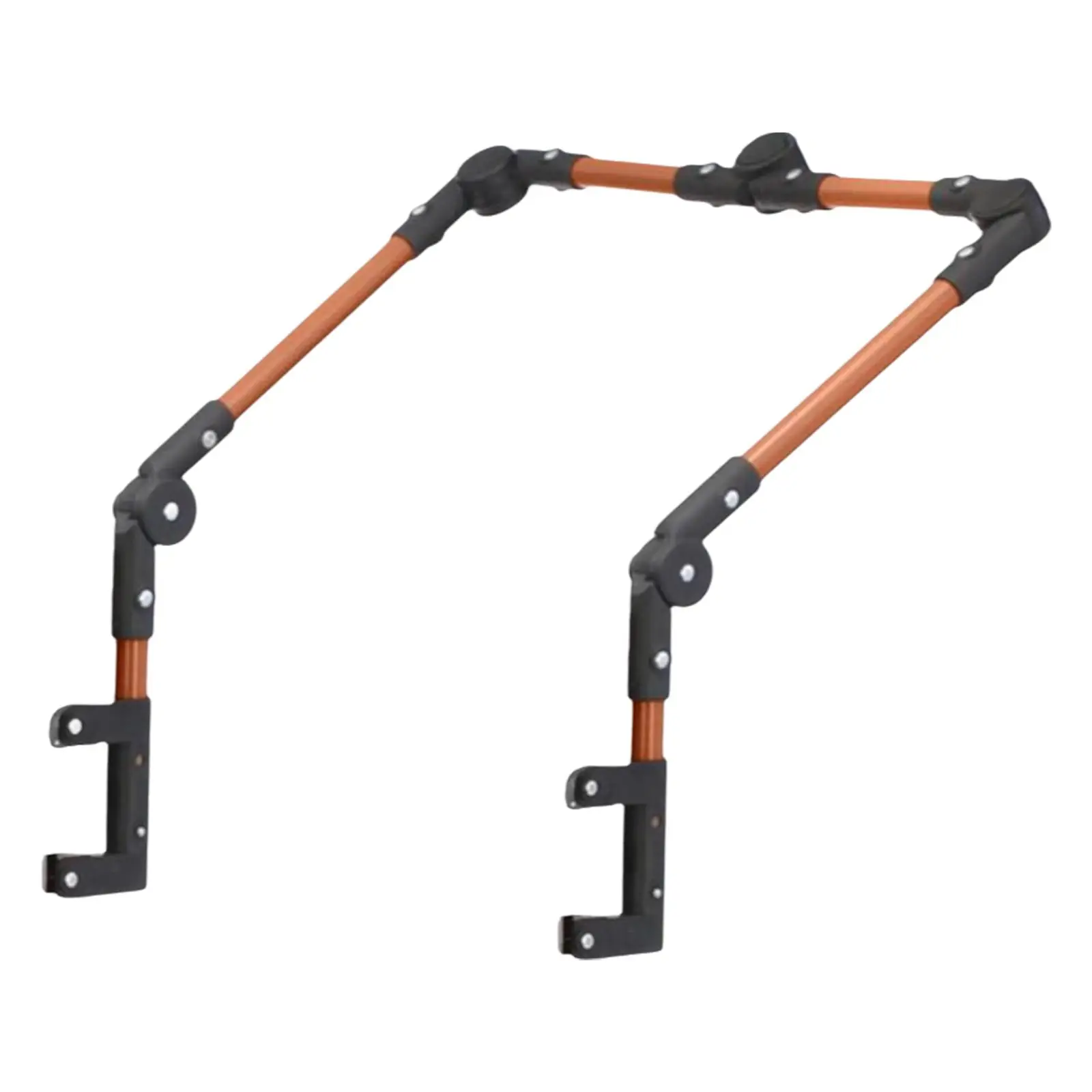 Foldable Metal Trolley Handle Adjustable Wagon Push Pull Bar Beach Cart Spare Parts for Outdoor Camping