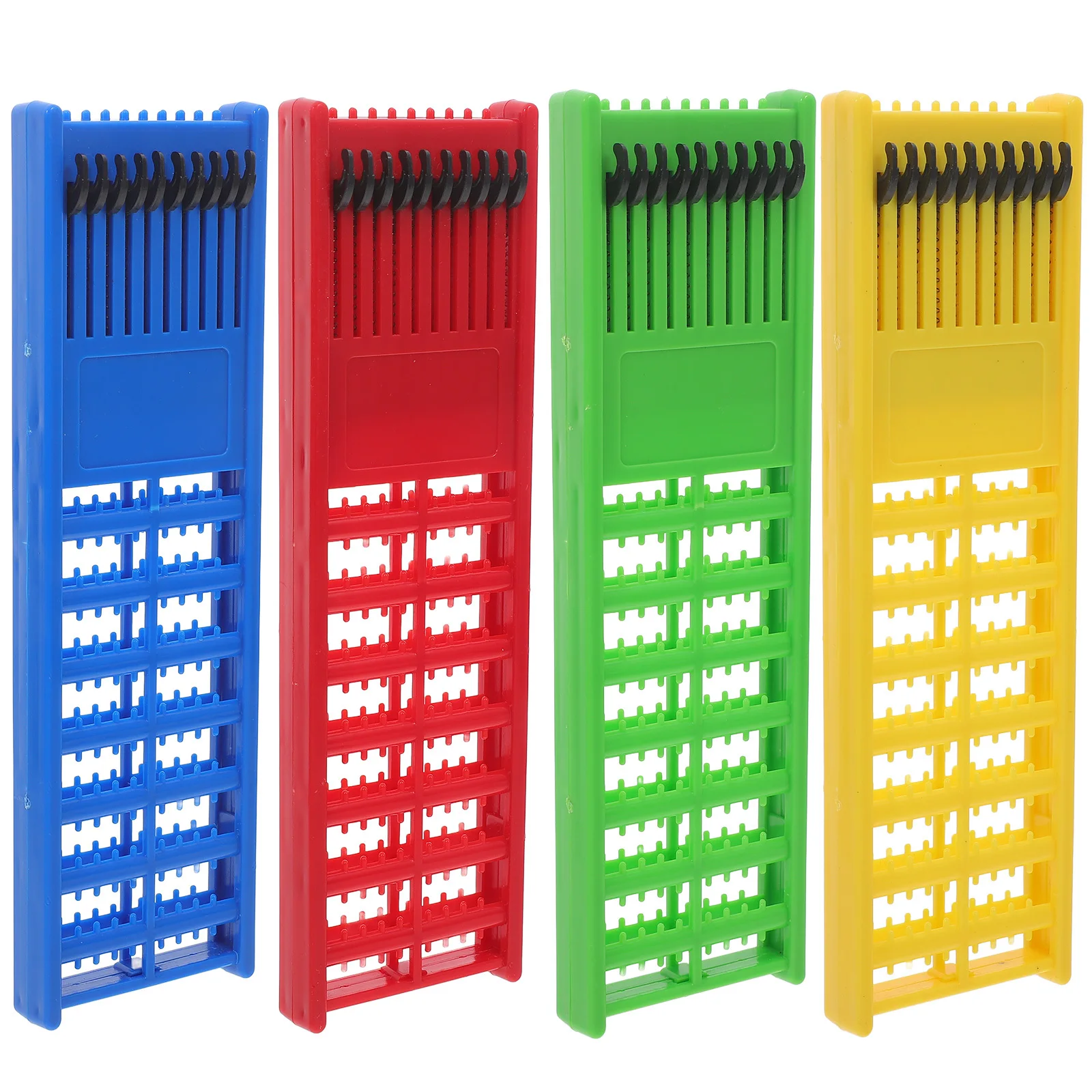 

4pcs Leader Holder Organizer Snelled Hook Holder For Storing Durable Abs Compact Spring Design Holds Hooks Lines Tackle