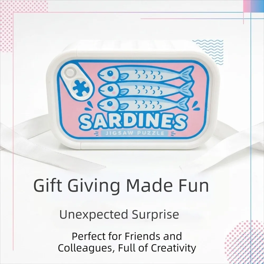3D Printed Sardine Clicker Press Sound Device Simulation Cute Design Sardine Tin Decompression Button Novelty