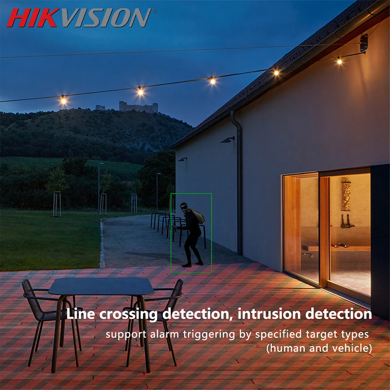 Hikvision AcuSense DS-2CD2143G2-IU 4MP PoE Meertalige IP-camera Ondersteuning IR 30M Ingebouwde microfoon IP67 en IK10 Bewakingscamera