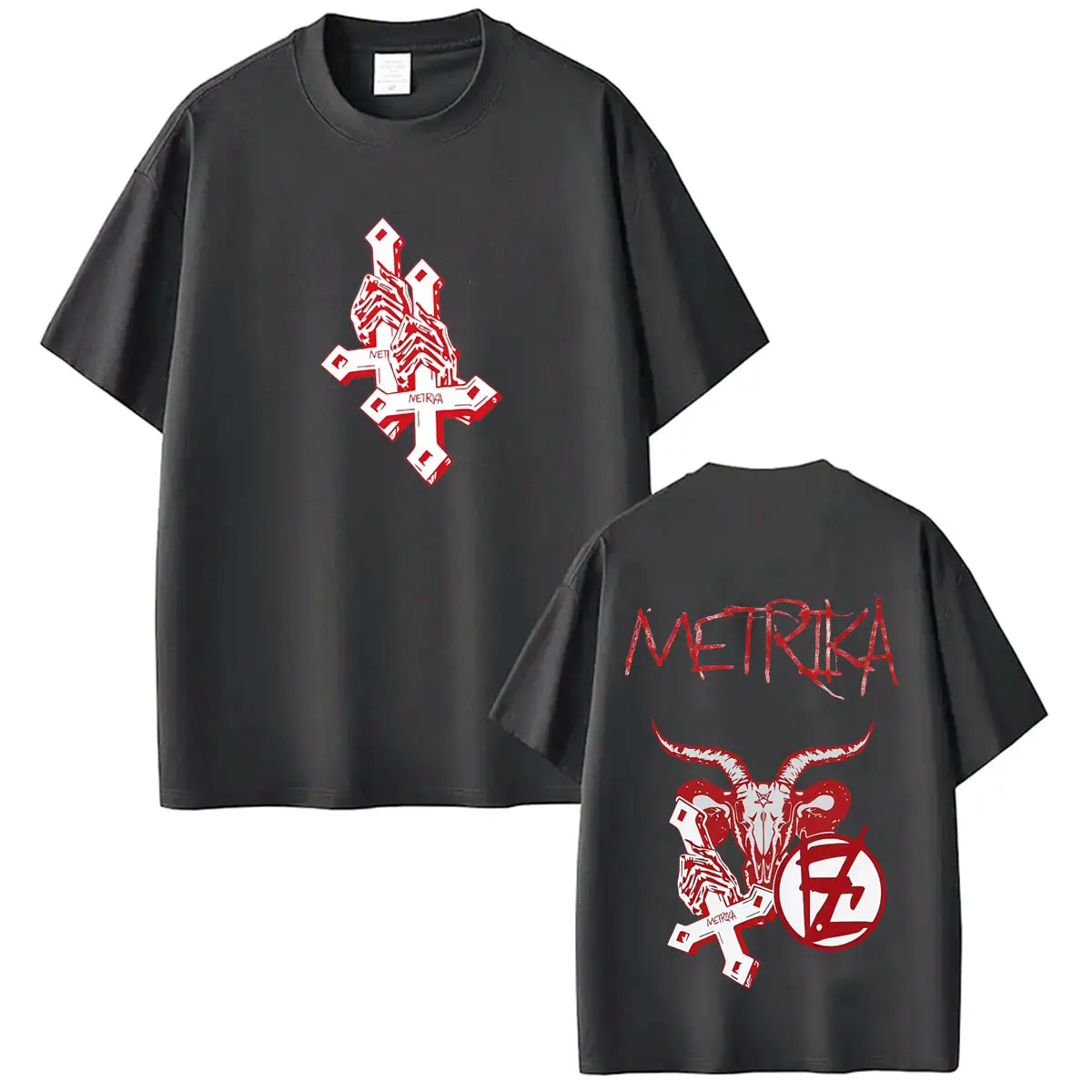 Singer Metrika Tour 2026 Print T-Shirt Herren Damen Mode T-Shirt Kurzarm Lose Baumwolle Lässige Hip-Hop-T-Shirts Fan-Geschenke – Detail 3