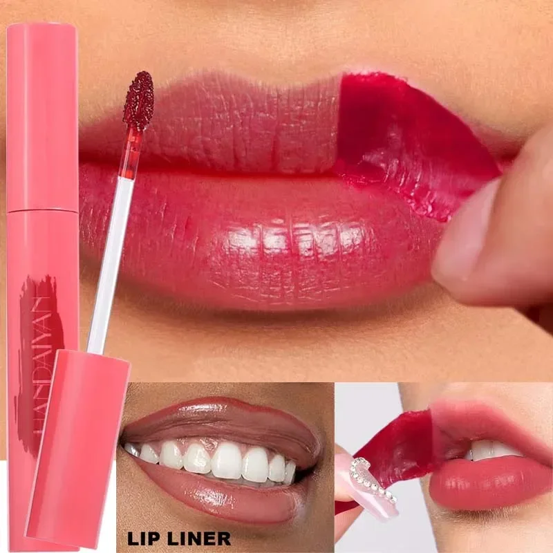 Lápiz labial líquido desgarro, 6 colores, tinte de labios mate, esmalte de labios resistente al agua, maquillaje de larga duración, brillo de labios rojo Sexy, cosméticos