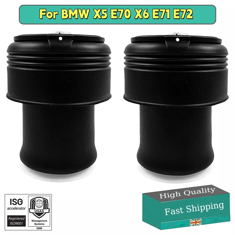 

2 Pcs Rear Air Suspension Spring Bags For BMW X5 E70 X6 E71 E72 37126790078 37106781 37126790079 37126790080 Brand NEW