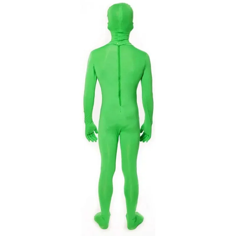 SN60 Kids Adult boys AND Alien Cosplay Costume Green Zentai body suit suit Jumpkits and Helmet suit Halloween Party Clothing1 &