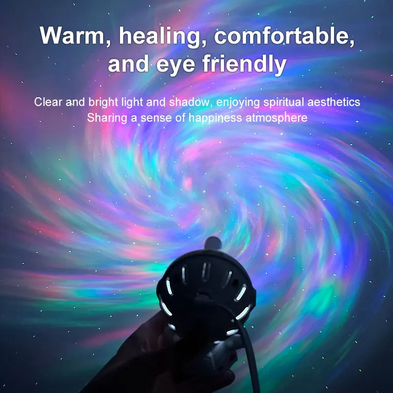 Neuer Dreamy Stars Galaxy-Projektor mit 360° °   Rotation, bunte Nebula-Effekte und romantische Stimmungsbeleuchtung für die Schlafzimmerdekoration