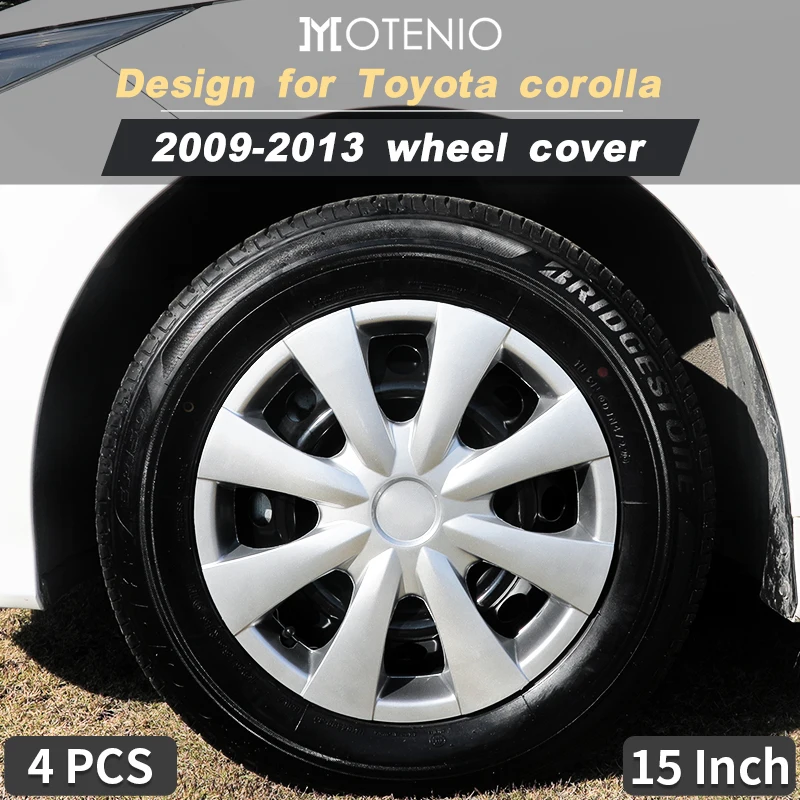 

4pcs/Set 15 inch Hubcap Design for Toyota Corolla 2009-2013 15inch Car Iron Rim Wheel Cover Automobile Replacement Accessories