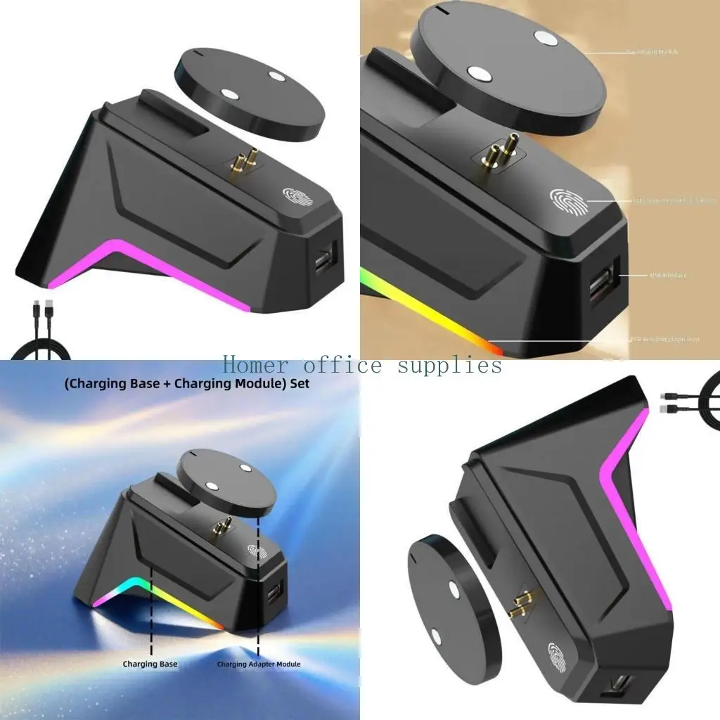 K43B Modern Mouse Charging Dock Intelligent Protections Feature Cool Illuminatiing