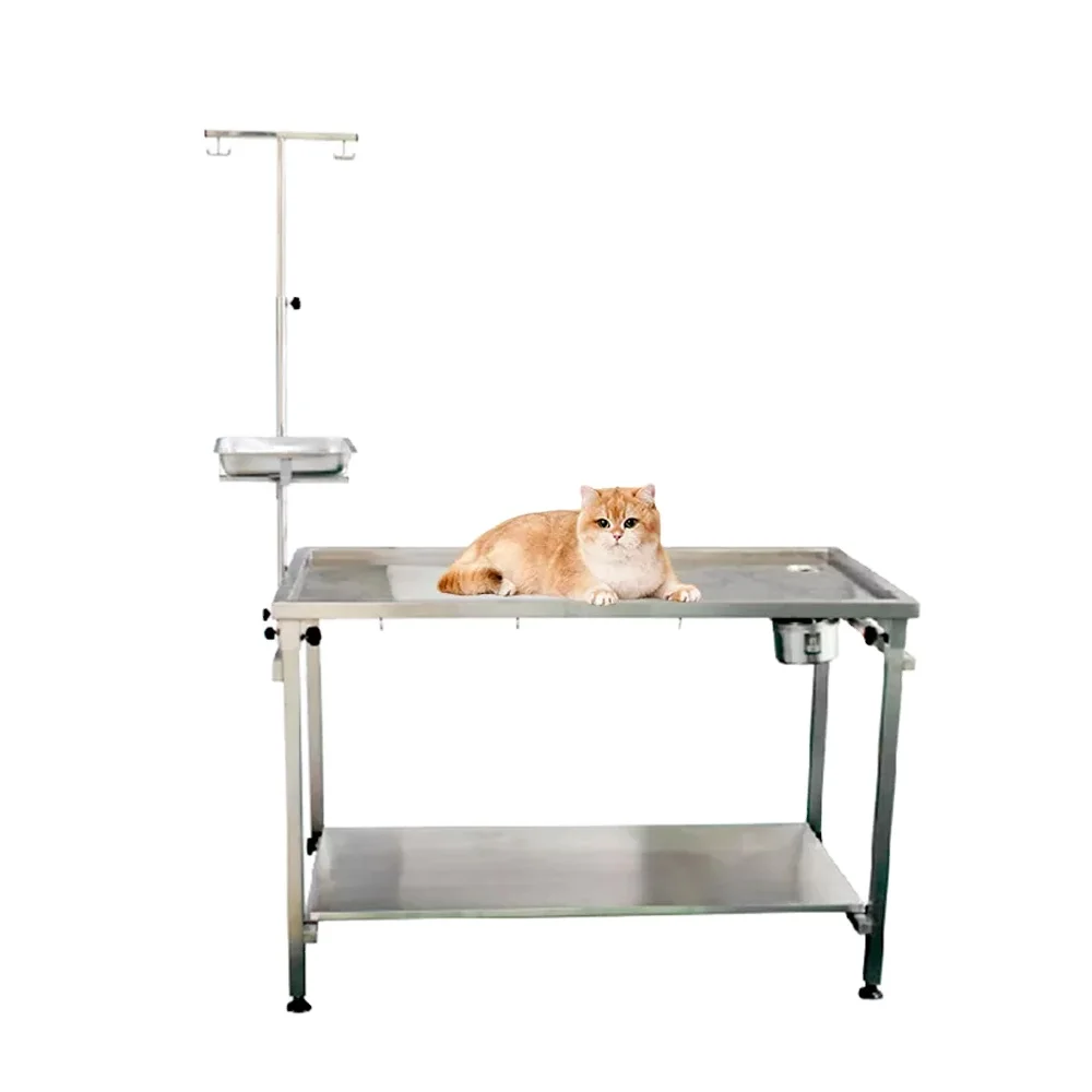 Pet Veterinaria Stainless Steel Surgical Table Veterinary Lift Wet Examination Surgery Table Veterinary Table