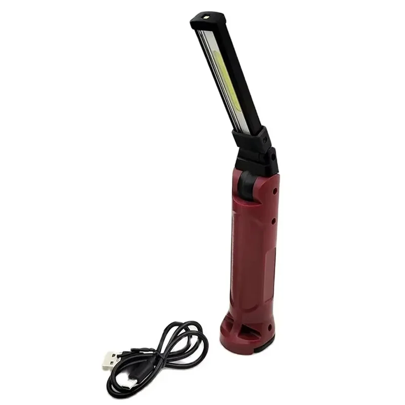 ABDJ-USB ricaricabile 180 °   Faretto da lavoro pieghevole portatile per riparazione di emergenza da campeggio con torcia a gancio sospeso