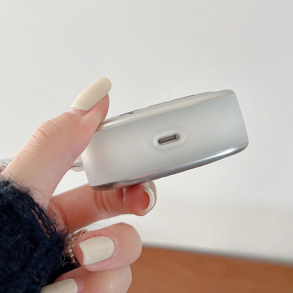 Xi Mạ Bạc Ngôi Sao Cho AirPods 1 2 Pro Tai Nghe Ốp Lưng Mềm Matte Ốp Bảo Vệ Cho Airpods 3 Pro 2 Vòng hình Dạng Tai Nghe Vỏ