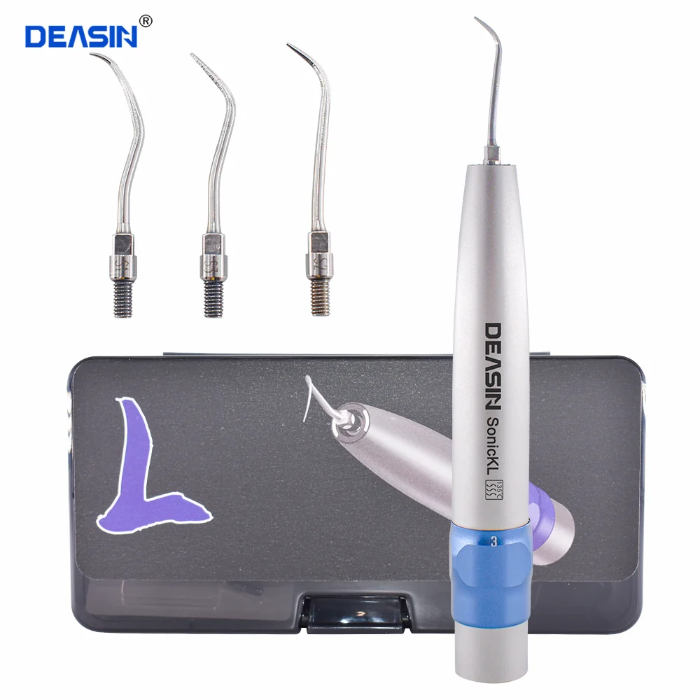 Sonic Dental Air Scaler Handpiece Led for 6 Holes Kavo coupling Connector With 3 Perio Scaling Tip dentist Kit Teeth Cleaner