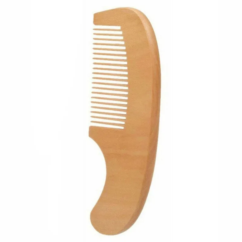 Pettine per spazzola in legno di lana per neonato Strumento per massaggio alla testa Pettine per spazzola da bagno portatile per bambini, speciale per parrucche di capelli veri