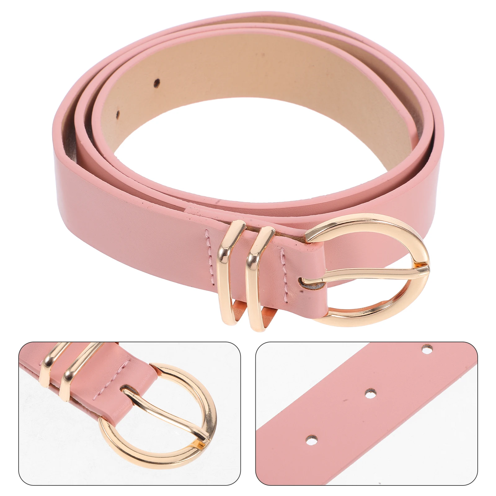 

Ladies Pu O-Ring Buckle Waist Belt For Women Vintage Style Multiscene Use Daily Party Western Belts For Women Dresses