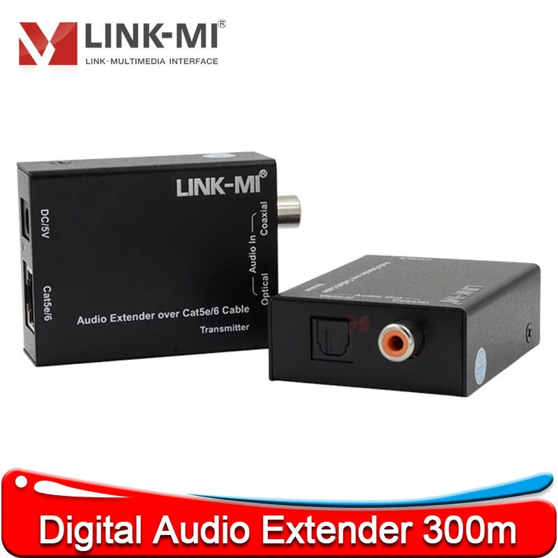 

300M Digital Audio Extender Over Cat5e Cable for Long Distance Signal Transmission