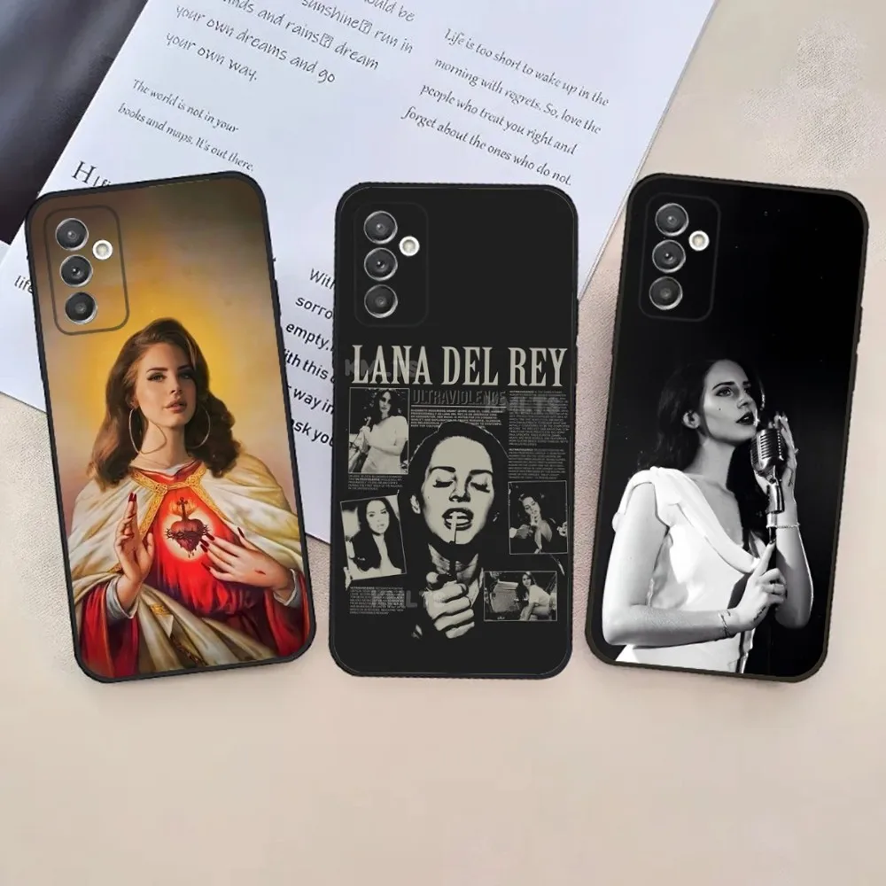 Singer Lana D-Del Rey Phone Case For Samsung S24,23,22,30,21,10,9,Ultra,Plus,Lite,FE,5G Black Soft Case