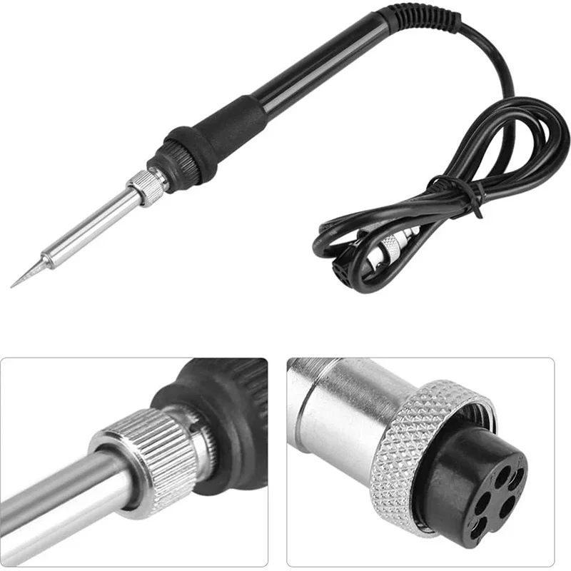 Soldering Iron Handle Metal Aluminum Handle for HAKKO 936 937 898D 24V Electric Soldering Stations