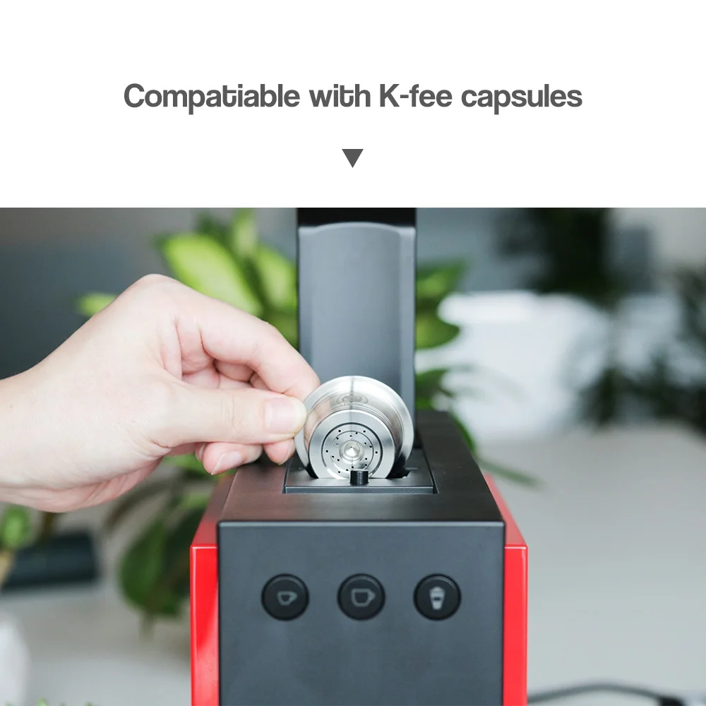 

Reusable Stainless Steel Coffee Filters Capsule Pods Tamper for K-fee CAFFITALY Refillable Coffee Making Tools
