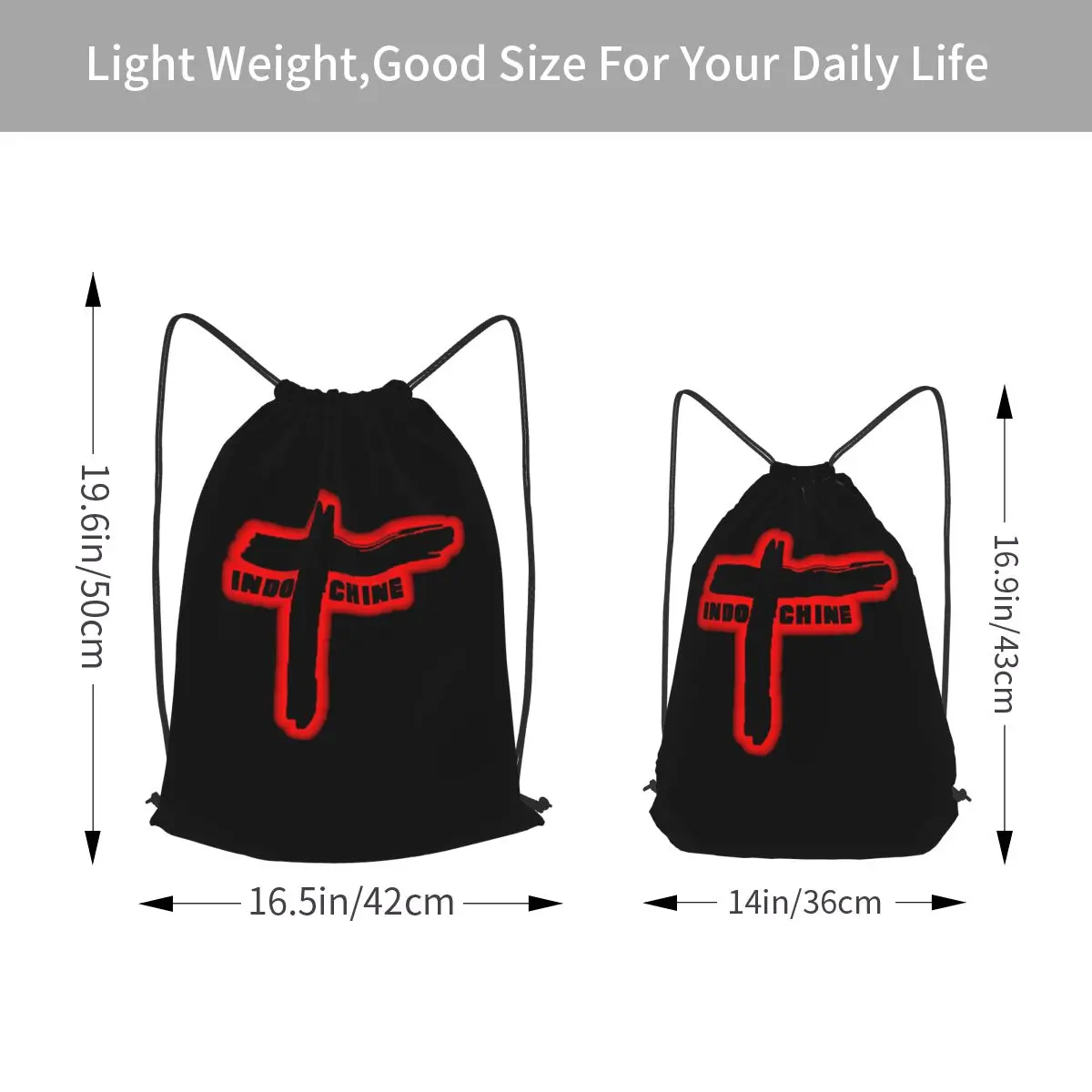 Indochine Backpacks Multi-function Drawstring Bags Sports Bag Book Bags for Travel School