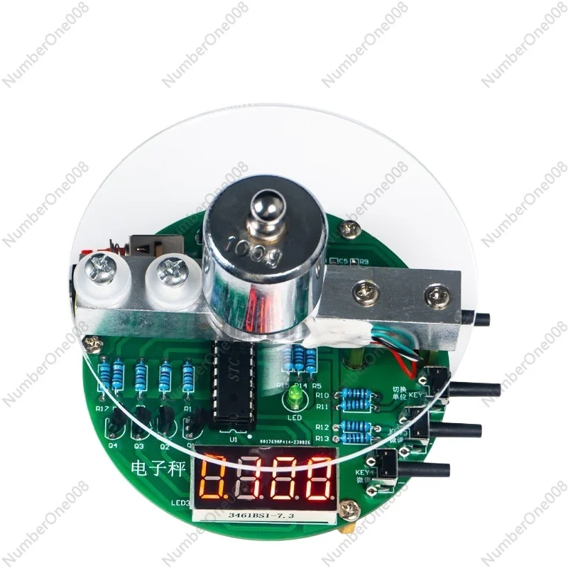 TJ-56-630 51 MCU Electronic Scale DIY Kit Homemade Digital Weighing Sensor Soldering Practice Components Set