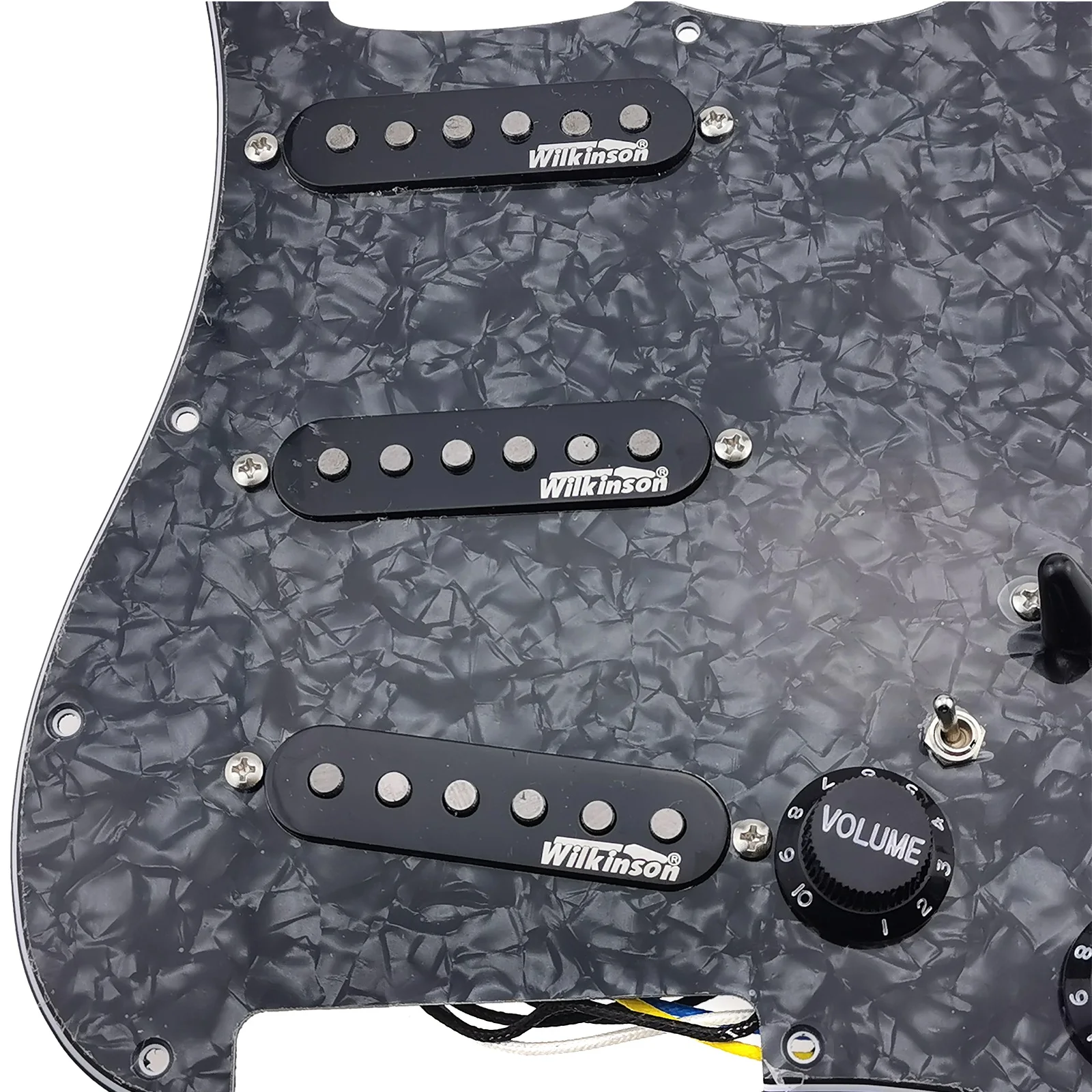 - Guitar 7-Way type fully loaded Prewired Pickguard Wilkinson SSS Ainico 5 Single coil Pickups Set guitar parts