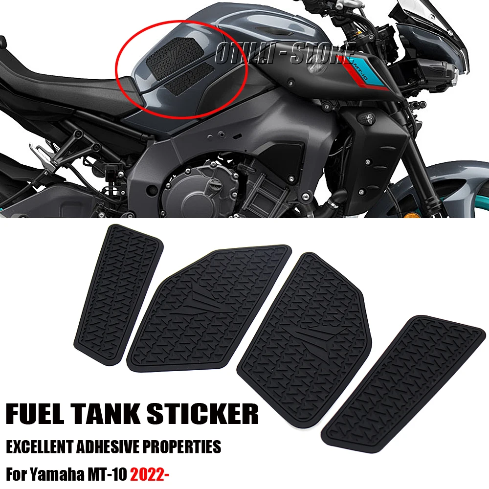 

New Motorcycle Tank Traction Pad Anti Slip Sticker Gas Knee Grip Protector For Yamaha MT10 MT-10 mt10 mt 10 2022 2023