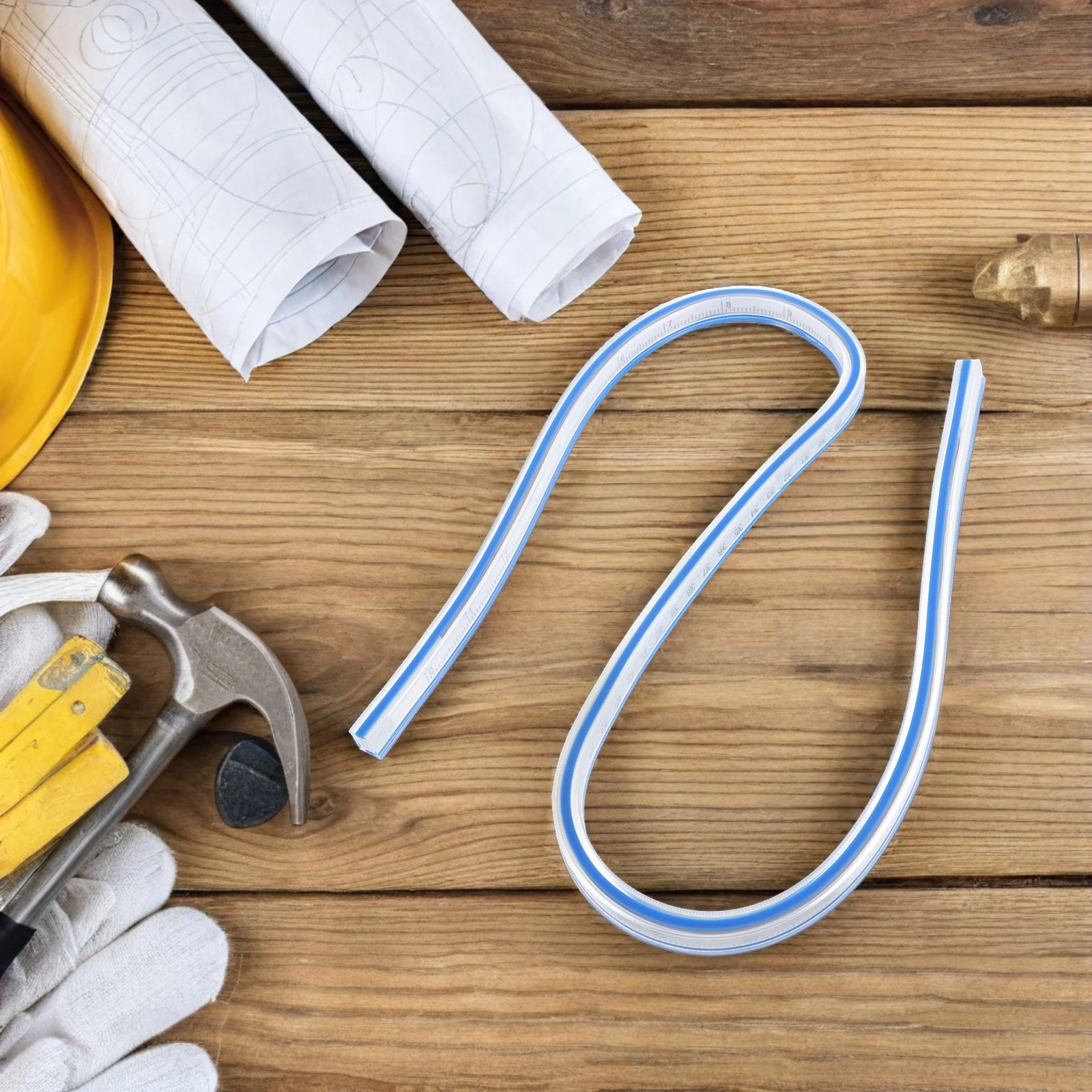 Гибкая изогнутая линейка 120 см, гибкий измерительный инструмент для шитья, изготовления рисунков, черчения, прочный пластик