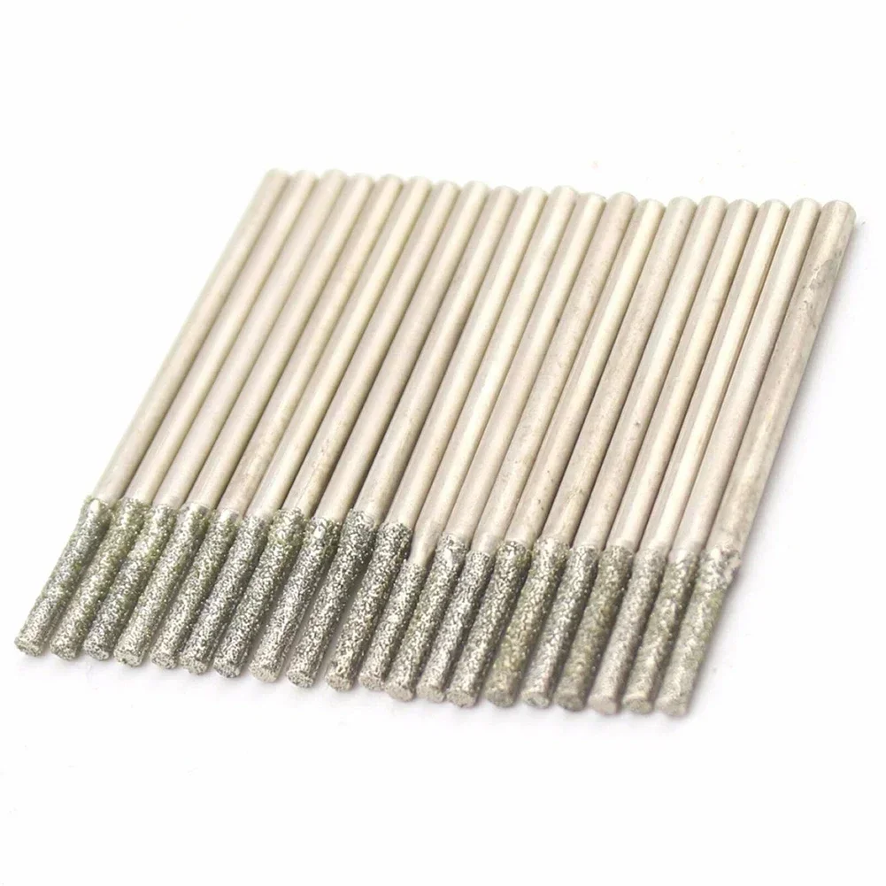 30 Uds 2,0mm sierra perforadora de diamante cortador de brocas recubiertas de vidrio sólido brocas abridoras de agujeros para azulejos de piedras preciosas cerámica de vidrio