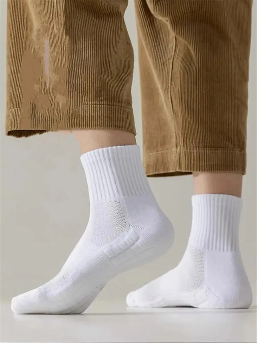 10/6/5/3/1 Pairs Thick-Soled Moisture Wicking Sports Socks with Cushioned Bottoms Perfect for Running and Professional Sports