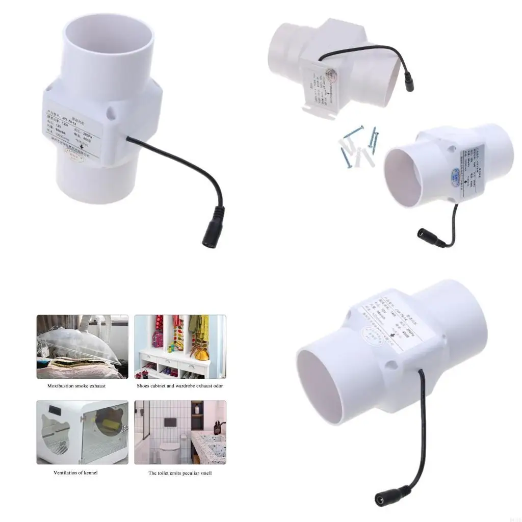 

964E Quiet Operation 75mm Duct Fan Energy Efficient ABS Fan for Hydroponic Systems