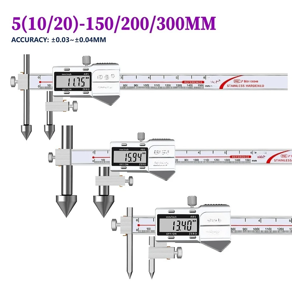 150mm 200mm 300mm Edge Center Distance Center Hole Measurement Electronic Caliper Center Distance Digital Caliper Specifications