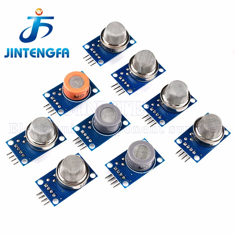 9 uds/1 lote módulo Sensor de detección de Gas MQ-2 MQ-3 MQ-4 MQ-5 MQ-6 MQ-7 MQ-8 MQ-9 MQ-135 módulo Sensor Kit de inicio de Sensor de Gas