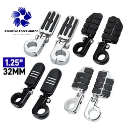Barra de choque para motocicleta de carretera, clavijas de pie, abrazaderas de descanso, soportes de protección de motor para Harley Sportster, Honda, Yamaha, Davidson, Street Glide, 1, 1/4