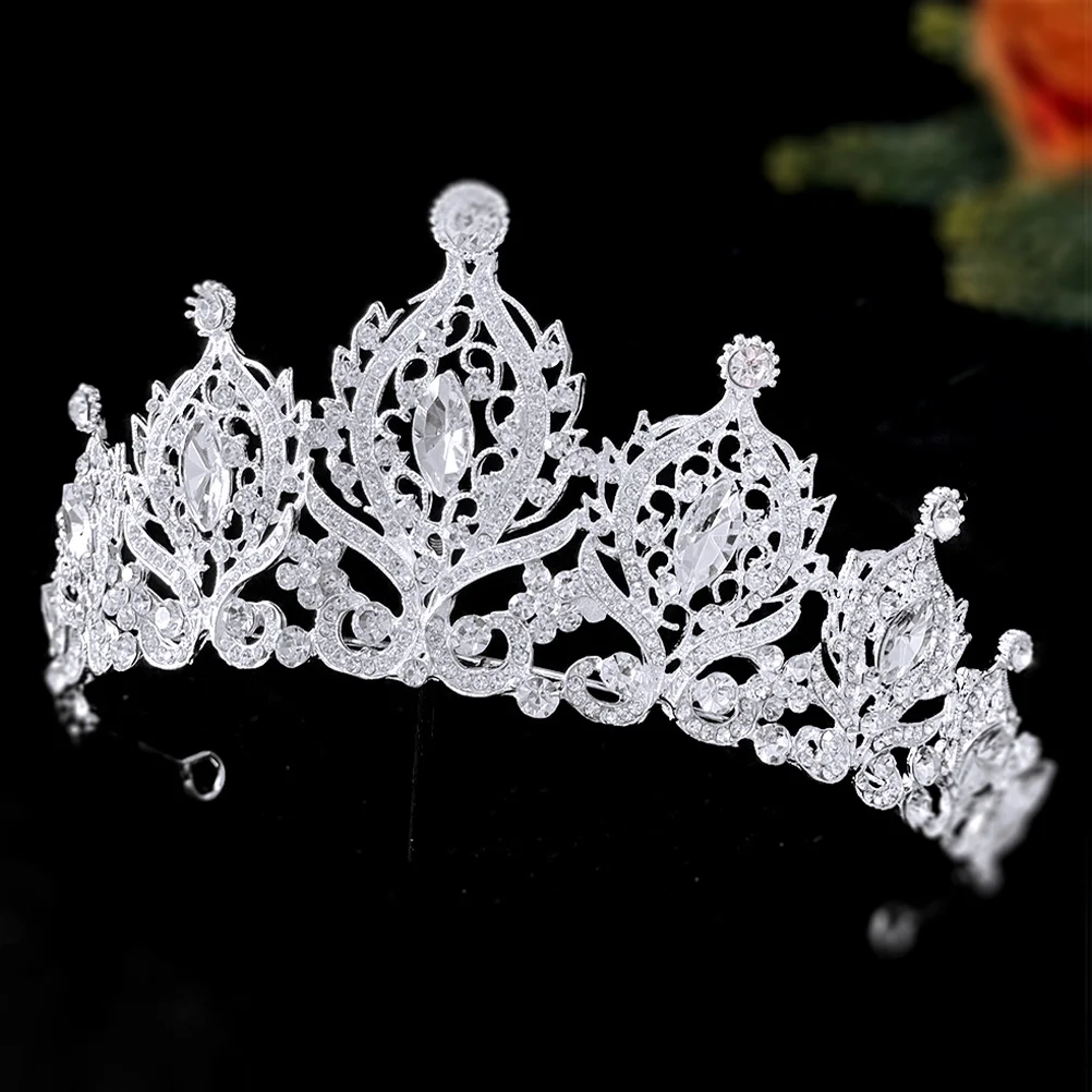 

Хрустальная свадебная тиара со стразами, свадебная повязка для волос, элегантный головной убор для невесты, вечерние, свадебная тиара, диадемы для женщин